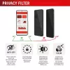 Privacy Tempered Glass Screen Protector e.v.i. Displex (10H) for Apple iPhone 17 Pro Max, Privacy Filter