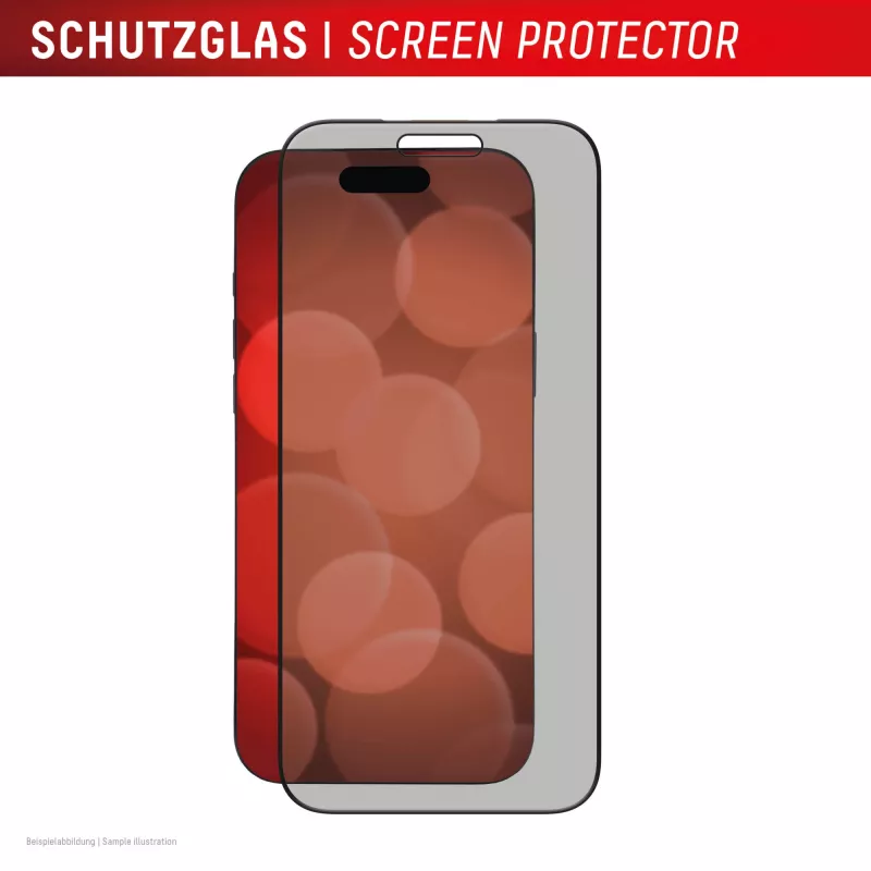 Privacy Tempered Glass Screen Protector e.v.i. Displex (10H) for Apple iPhone 17 Pro Max, Privacy Filter