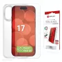 Screen protector and case e.v.i. Displex for Apple iPhone 17, tempered glass, transparent, dry application, scratch resistant