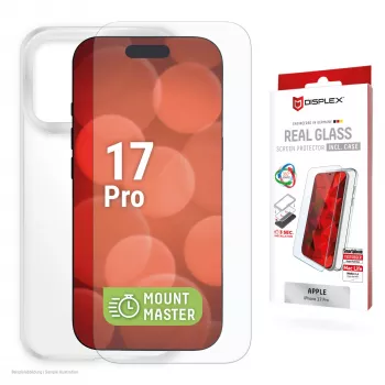 Screen Protector + Case e.v.i. for Apple iPhone 17 Pro – Tempered Glass, Transparent, Scratch- and Impact-Resistant