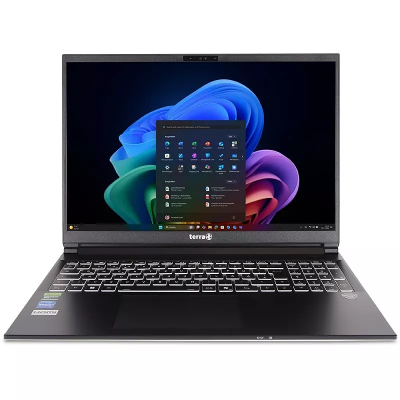 TERRA MOBILE GAMER ELITE 3A Copilot+ PC AMD Ryzen™ AI 7 350 Laptop 40.6 cm (16 inch) WQXGA 32 GB DDR5-SDRAM 1 TB SSD NVIDIA GeForce RTX 5060 Wi-Fi 6E (802.11ax) Windows 11 Home German Silver