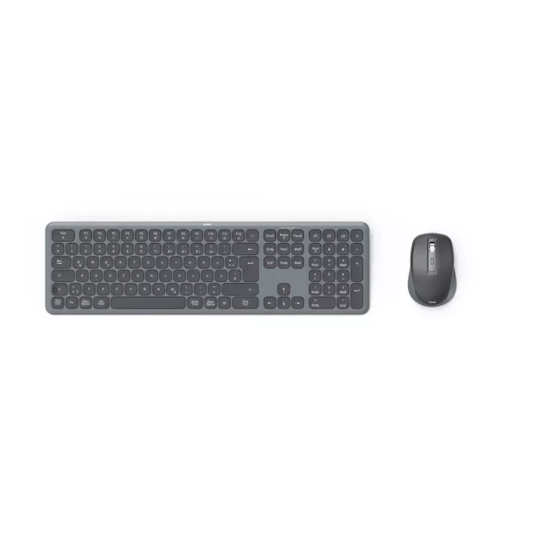 Hama WKM-550 keyboard Mouse included Home/Office RF Wireless + Bluetooth QWERTZ German Black