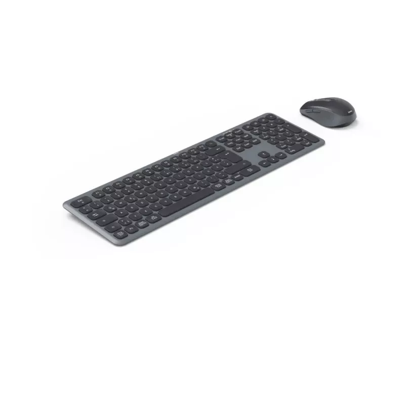 Hama WKM-550 keyboard Mouse included Home/Office RF Wireless + Bluetooth QWERTZ German Black