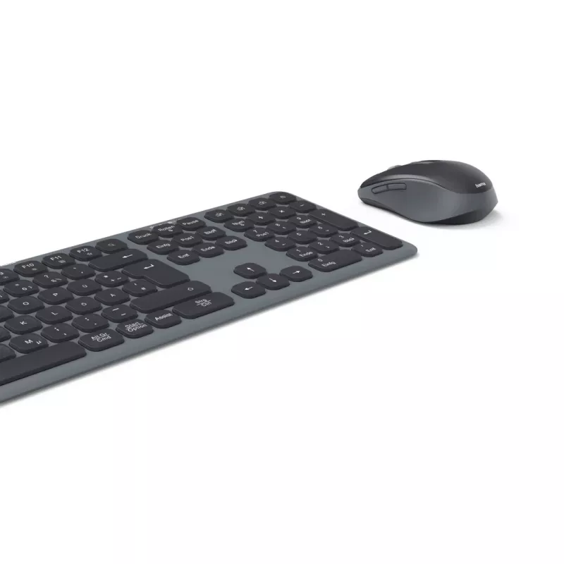 Hama WKM-550 keyboard Mouse included Home/Office RF Wireless + Bluetooth QWERTZ German Black