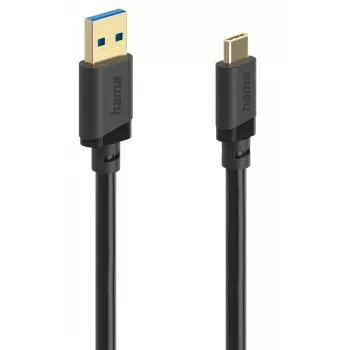 Hama 00202006 USB cable USB 3.2 Gen 1 (3.1 Gen 1) 1.5 m USB A USB C 5 Gbit/s Black