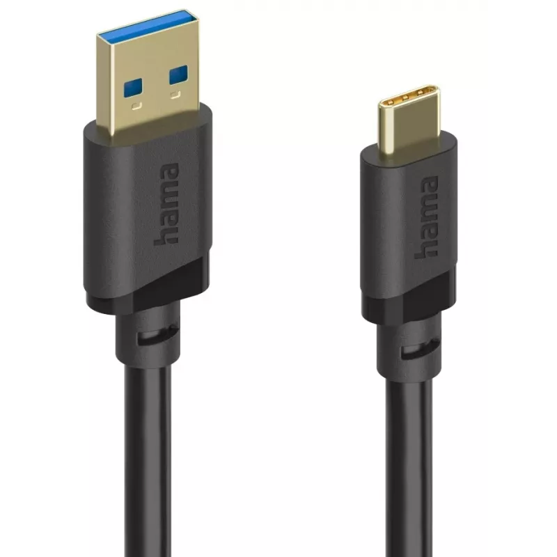 Hama 00202006 USB cable USB 3.2 Gen 1 (3.1 Gen 1) 1.5 m USB A USB C 5 Gbit/s Black