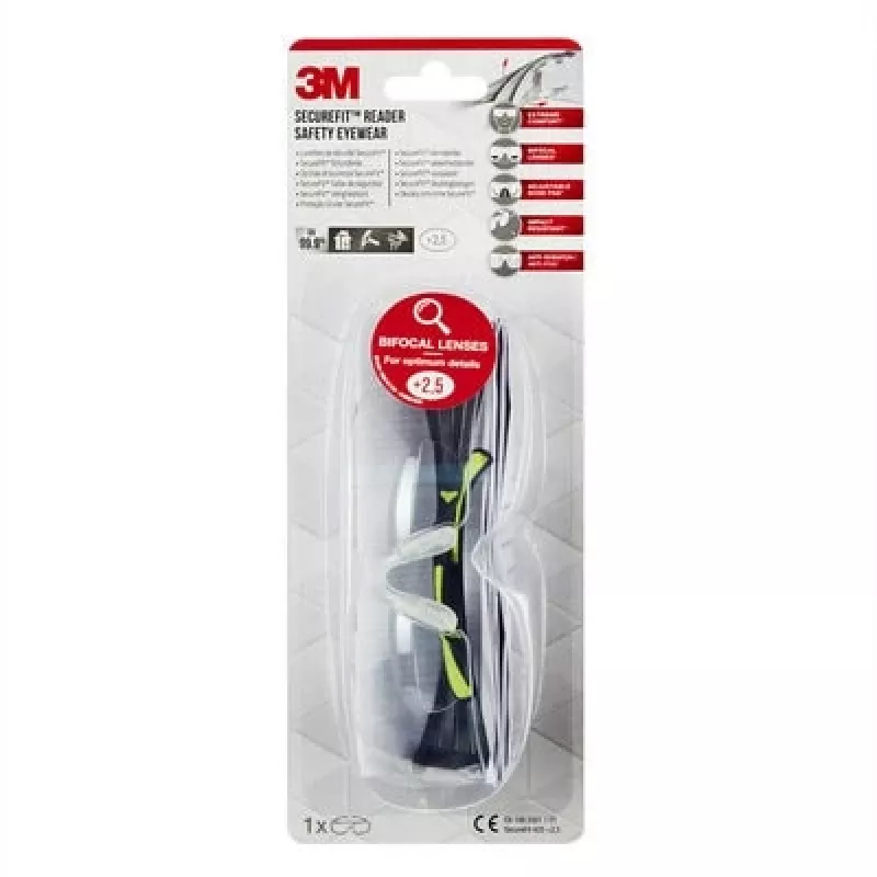 3M SF425C1 Safety glasses Plastic Black, Green