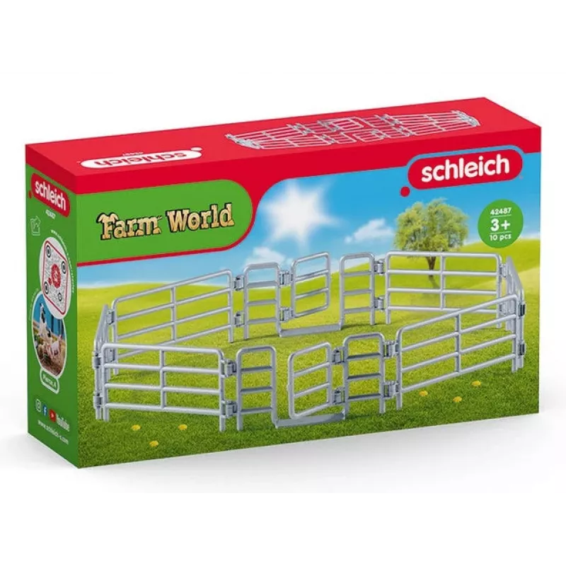 schleich Corral Fence, Toy figure fence, 3 yr(s), Silver