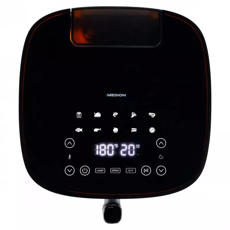 MEDION LIFE X10 XL Single 5 L 1500 W Hot air fryer Black