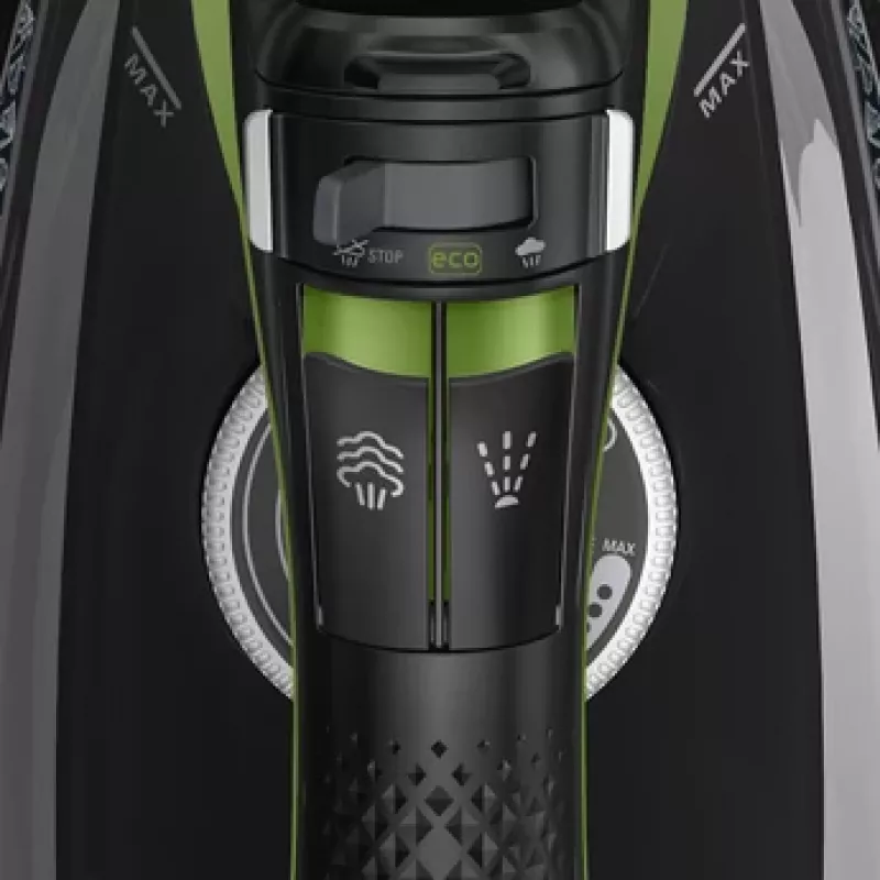 Rowenta DW6330 Eco Intelligence Dry & Steam iron Microsteam 400 HD soleplate 2500 W Black, Green