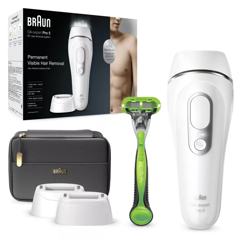 Braun Silk-expert Pro Silk·expert Pro 5 PL5145 Intense pulsed light (IPL) Silver, White