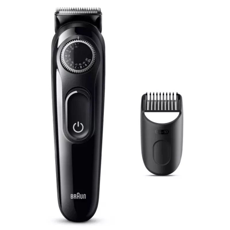 Braun BeardTrimmer 3 Beard Trm 3 BT3400, Washable, Battery, Black
