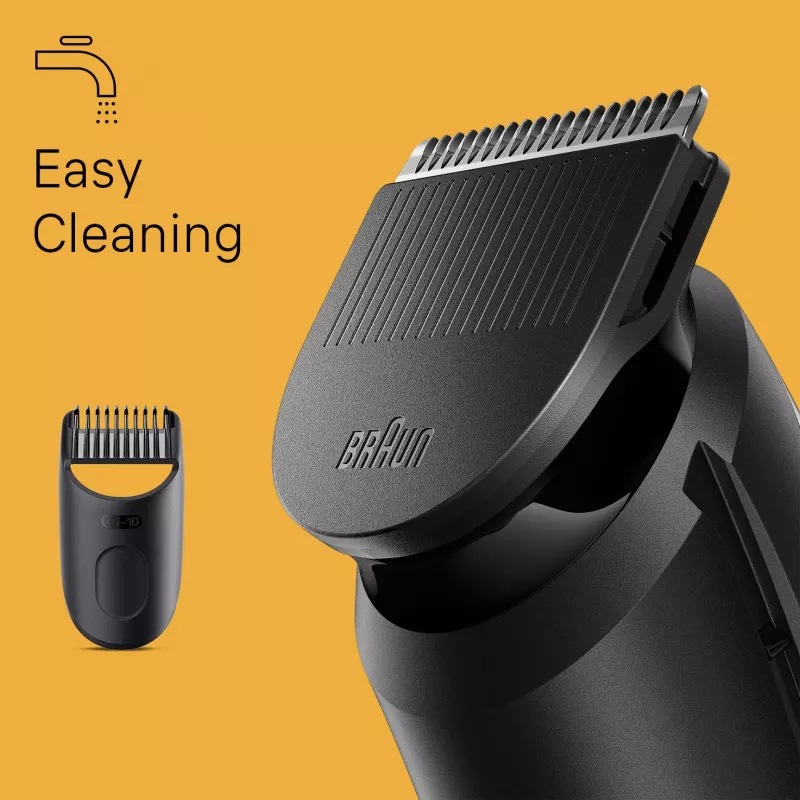 Braun BeardTrimmer 3 Beard Trm 3 BT3400, Washable, Battery, Black