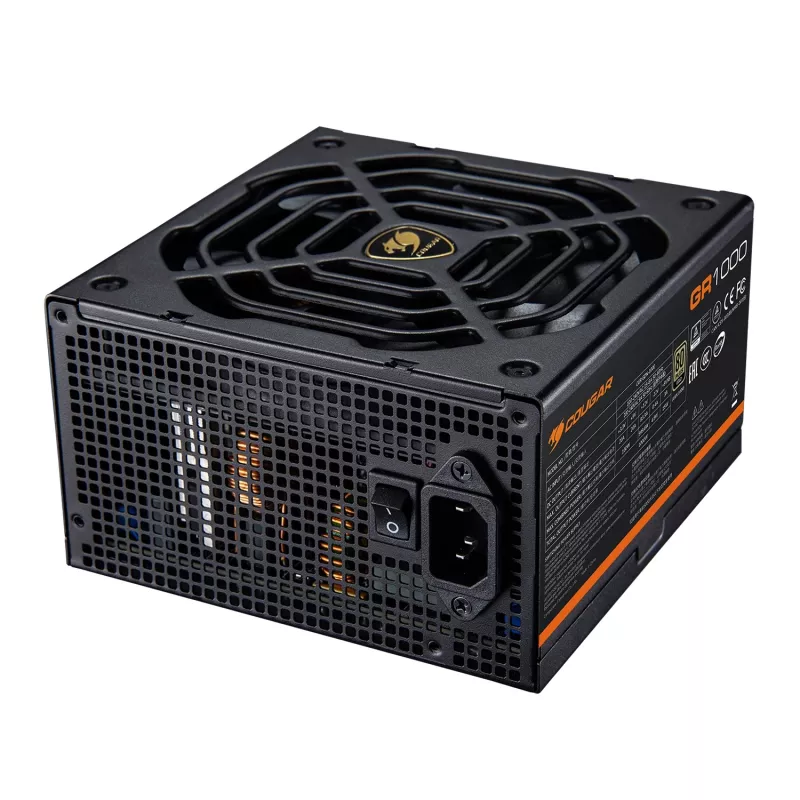 Power Supply COUGAR GR 1000W ATX3.1 PCIE 5.1 80 PLUS Gold, 1000 W, 20+4 pin ATX, 120 mm fan