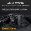 Power Supply COUGAR GR 1000W ATX3.1 PCIE 5.1 80 PLUS Gold, 1000 W, 20+4 pin ATX, 120 mm fan
