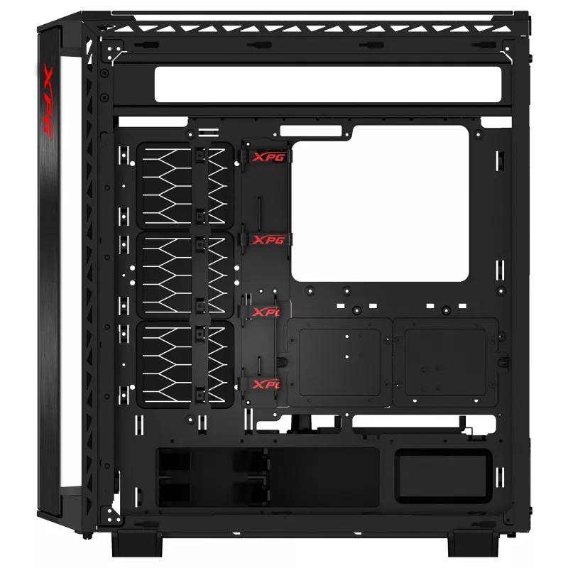 XPG BATTLECRUISER II ST Mid-Tower Black, Midi Tower, PC, Black, ATX, EATX, micro ATX, Mini-ITX, Stainless steel, Gaming