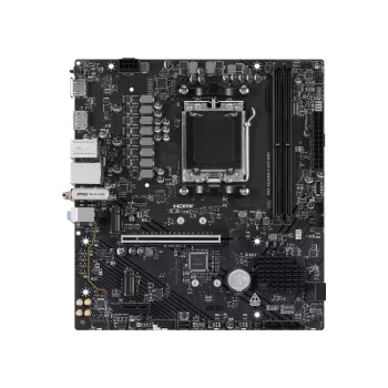 Motherboard MSI Pro A620AM-G EVO WIFI — AMD A620A chipset, Socket AM5, micro ATX, DDR5, 2 memory slots, Wi‑Fi 6E, 2.5Gb Ethernet