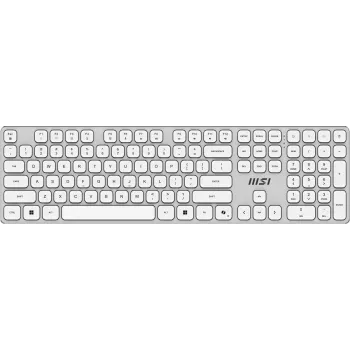 MSI FORGE K210 W COMBO WHITE US keyboard Mouse included Home/Office USB QWERTY US English