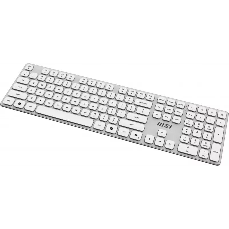MSI FORGE K210 W COMBO WHITE US keyboard Mouse included Home/Office USB QWERTY US English
