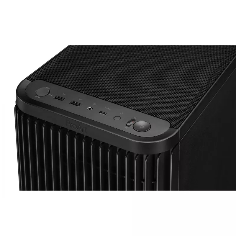 PC Case ASUS ProArt PA401 Mesh Panel Black, ATX, 2x160mm front, 1x120mm rear, 2x3.5 inch + 2x2.5 inch, USB 3.2 Gen1