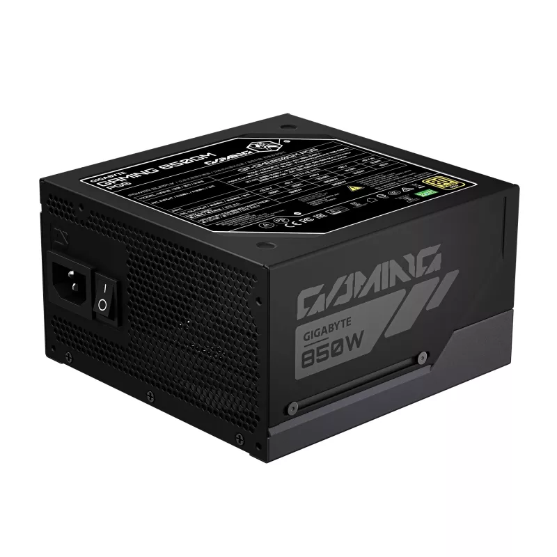 GIGABYTE GAMING 850GM PG5 Power Supply Unit - PCIe 5.1, 80 PLUS Gold, Fully Modular Design, 135mm Fan, ATX 3.1 compatible, EU Plug