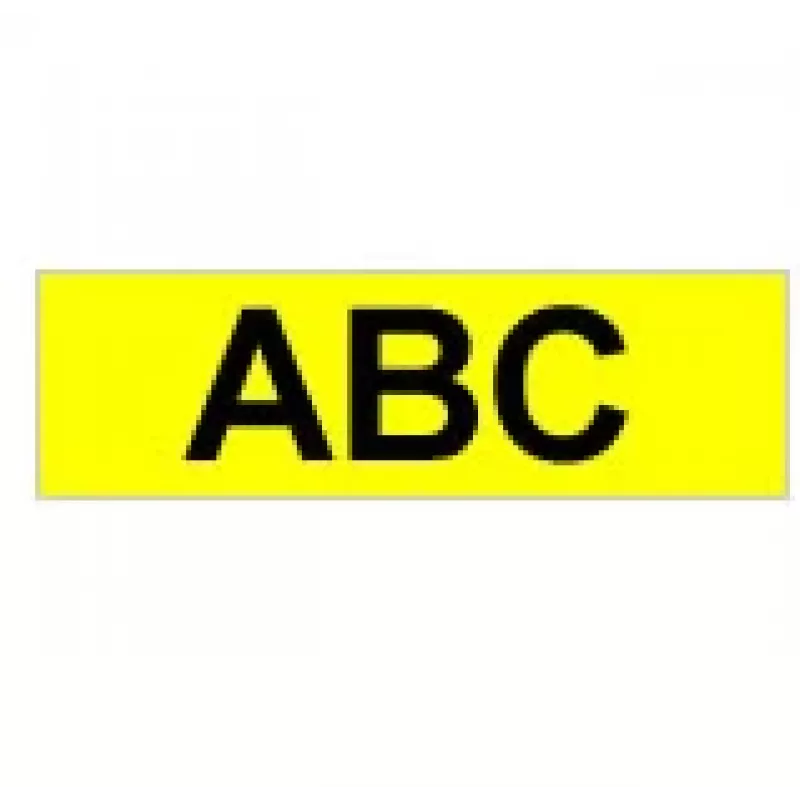 Brother Strong Adhesive Gloss Laminated Tape - 9mm, Black/Yellow label-making tape TZ