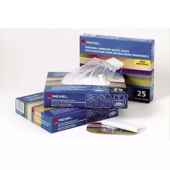 Rexel AS100 Plastic Waste Bags for Small Office Shredders 40L (pack of 100)