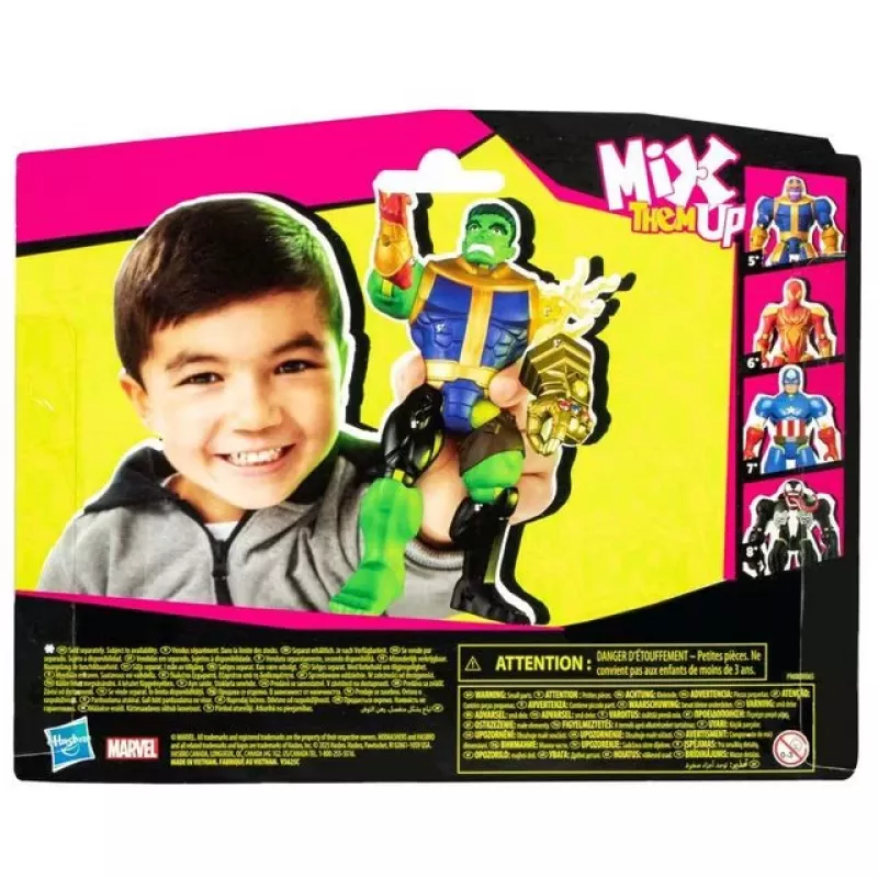 HASBRO Marvel MixMashers Avengers Hulk Mix-&-Match action figure, multicolour, for ages 4+