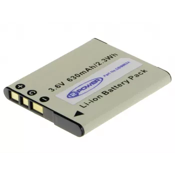 2-Power Digital Camera Battery 3.6V 630mAh, 630 mAh, 3.6 V, Lithium-Ion (Li-Ion)