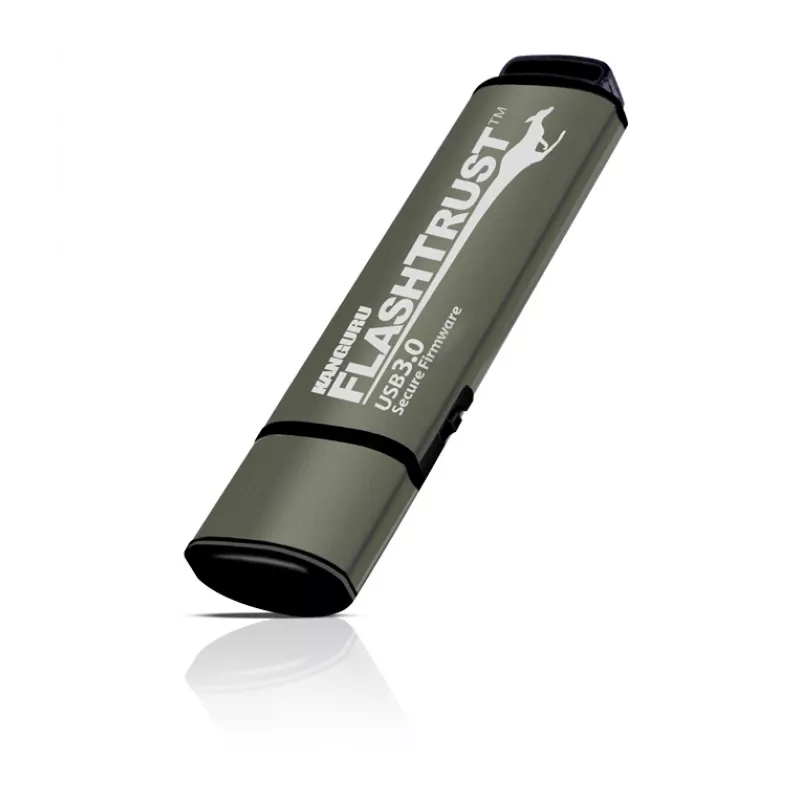Kanguru FlashTrust™ USB 3.0 128 GB |Secure Flash Drive| Secure Firmware | Physical Write Protect Switch |Protects Against BadUSB | Compliance with NIST requirements for implementation