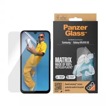 PanzerGlass ® ECO MATRIX Screen Protector with D3O® Samsung Galaxy A15 | A15 5G | Ultra-Wide Fit w. AlignerKit