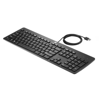 Wired Full-size USB Keyboard HP USB Business Slim Keyboard — Black, 1.8 m cable