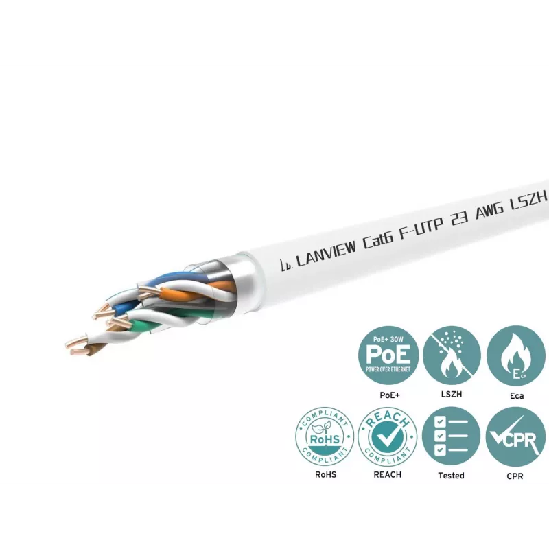 Lanview LVN122113 networking cable White 305 m Cat6 F/UTP (FTP)