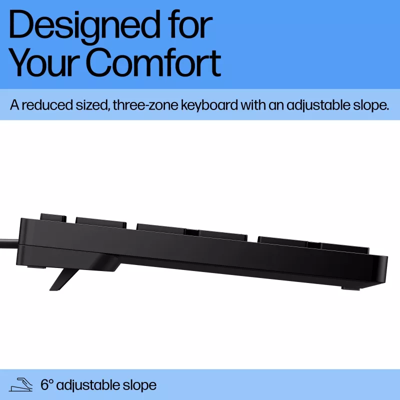 HP Wired Desktop 320K Keyboard Full-size USB Membrane Black