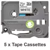 Label tape Brother TZE-231M5 Black on white 1.2 cm x 8 m