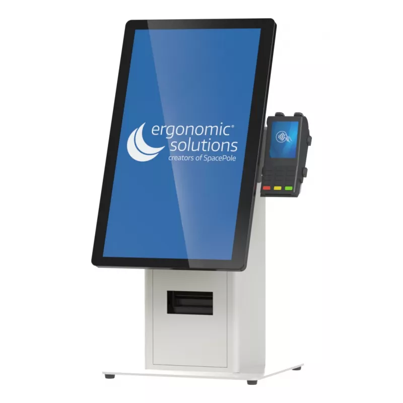 Kiosk set Ergonomic Solutions SpacePole Mini Kiosk Countertop Black Metal