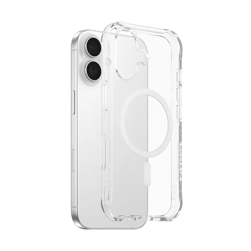 PanzerGlass CARE™ by ® Samba Case Transparent w. White MagSafe iPhone 17 | Bulk
