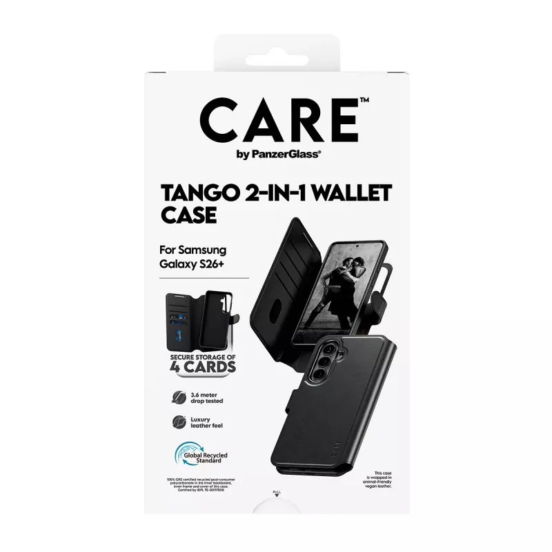 PanzerGlass CARE™ by ® Tango 2-in-1 Wallet Case w. Qi Samsung Galaxy S26+