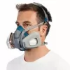 Half facepiece air-purifying respirator 3M 6502QLPRO — half-face, blue/grey, quick-connect