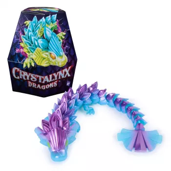 CrystaLynx Dragons, 9-inch Collectible Articulated Dragon Toy Figure for Kids & Adults, Blind Box, Fidget Toys for Home Office & Desk Decor (Styles May Vary)