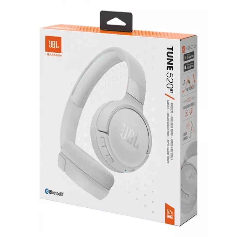 JBL Tune 520BT Headset Wireless Head-band Calls/Music USB Type-C Bluetooth White