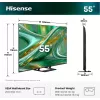 TV Hisense 55E8S 55 inch (139.7 cm) QLED Mini LED 4K Ultra HD Smart TV HomeOS Wi‑Fi Grey 400 cd/m²