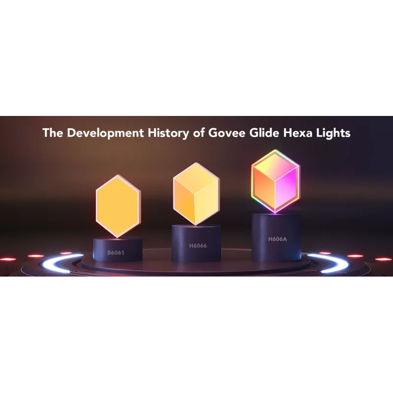 Smart wall light Govee Glide Hexagon Light Panels Ultra expansion pack — Wi‑Fi/Bluetooth, 36V input, grey