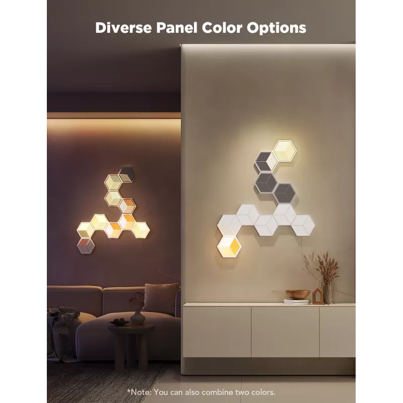 Smart wall light Govee Glide Hexagon Light Panels Ultra expansion pack — Wi‑Fi/Bluetooth, 36V input, grey