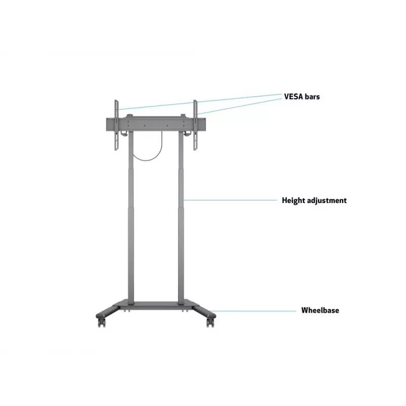 Multibrackets M Motorized Floorstand 60kg Black Max weight 60kg Min screen 94cm Max screen 2.29m