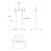 Multibrackets M Motorized Floorstand 60kg Black Max weight 60kg Min screen 94cm Max screen 2.29m