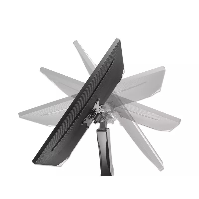 Manhattan Dual Desk Mount for TV & Monitors (Full Motion Spring), For screens 10 inch to 27 inch, C-Clamp or Grommet Assembly,VESA compatibility: 75x75 and 100x100mm -check the dimensions of the four mounting holes on back of screen to ensure it fits,Max 9kg (each),Bracket