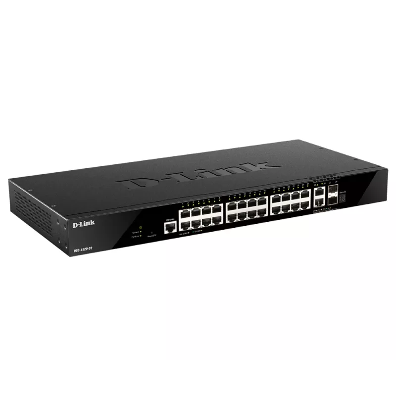 D-Link 28-Port Gigabit Stackable Smart Managed Switch with 2 x 10GBase-T & 2 x 10G SFP+