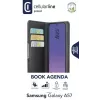 Cellularline Book Agenda 2 - Galaxy A57 Book-style faux leather case with magnetic closure, stand function, and RFID/NFC protection for contactless cards.