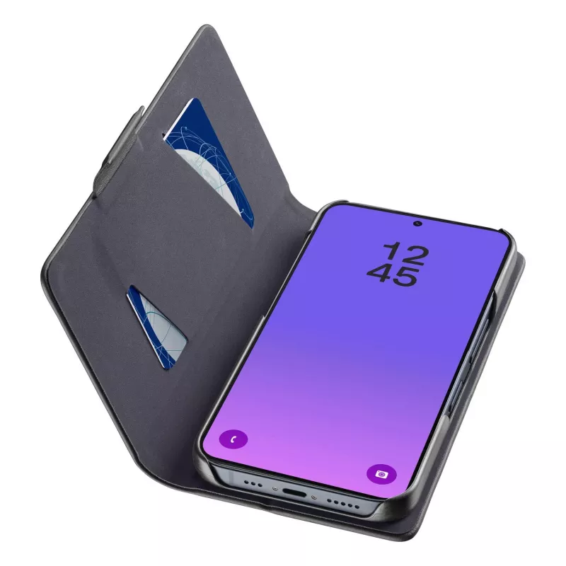 Cellularline Book - Galaxy A57 Book-style case with card pocket, magnetic closure, and full access to buttons and connectors.